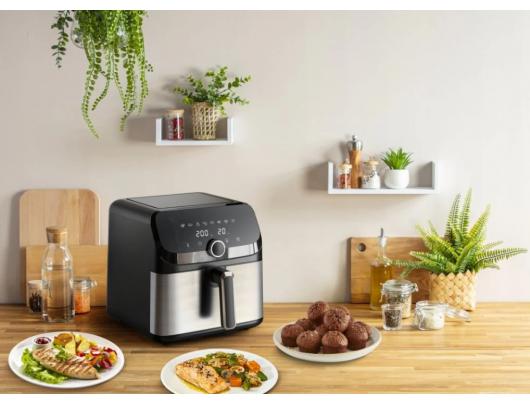 Karšto oro gruzdintuvė TEFAL Easy Fry Mega, 1700 W galia, 7.5 L talpa, juoda