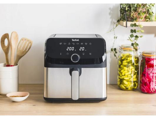 Karšto oro gruzdintuvė TEFAL Easy Fry Mega, 1700 W galia, 7.5 L talpa, juoda