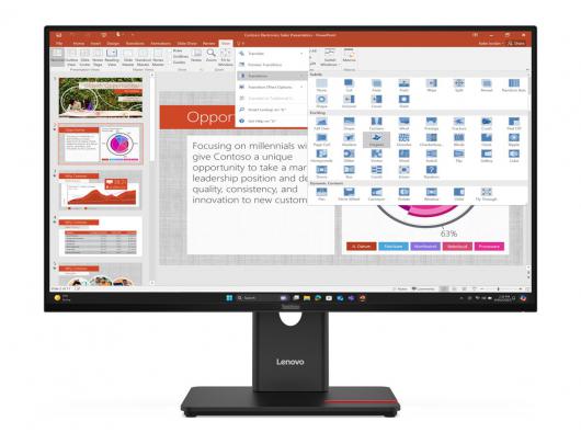 Monitorius Lenovo ThinkVision T27-40 27 colių 1920x1080 16:9 USB-C 3 metų garantija