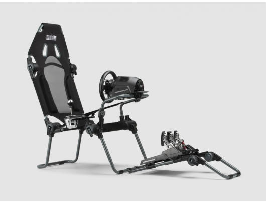 Simuliatoriaus sėdynė Next Level Racing F-GT Lite, sulankstoma formulės ir GT kabina, pilka ir juoda.