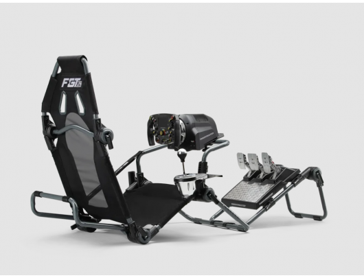 Simuliatoriaus sėdynė Next Level Racing F-GT Lite, sulankstoma formulės ir GT kabina, pilka ir juoda.