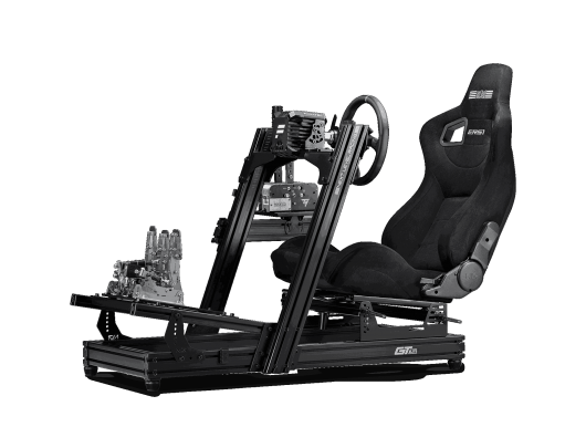 Lenktynių simuliatoriaus kabinos rėmas Next Level Racing GTLite Front & Side Mount Edition, juodas