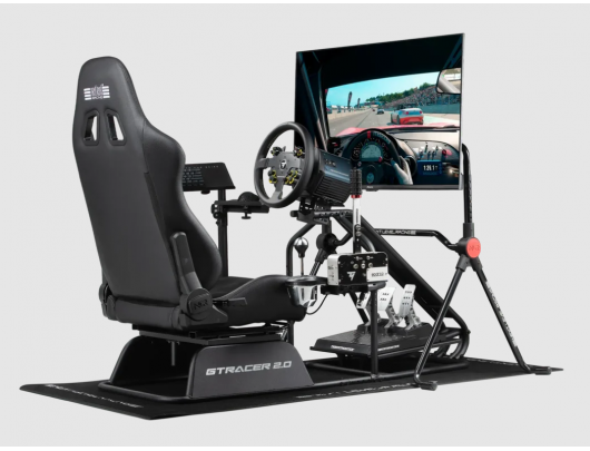 Lenktynių simuliatoriaus kabina Next Level Racing GTRacer 2.0, juoda