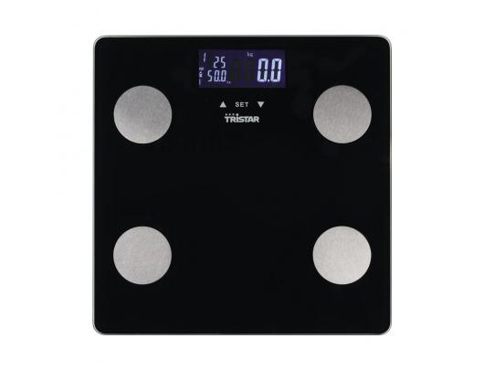 Svarstyklės Tristar WG-2442, maksimalus svoris (talpa) 150 kg, tikslumas 100 g, kūno masės indekso (KMI) matavimas, juodos