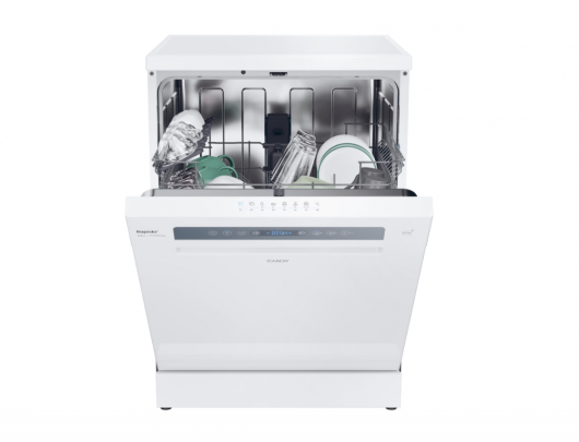 Indaplovė Candy RapidÓ CF 3C7F0W, plotis 60 cm, aukštis 85 cm, klasė C, Eco programa, talpa 13, Wi-Fi, Bluetooth, balta.