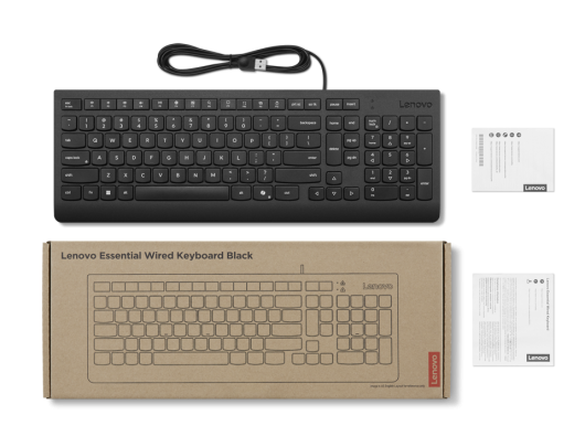 Klaviatūra Lenovo Essential Wired Keyboard US English