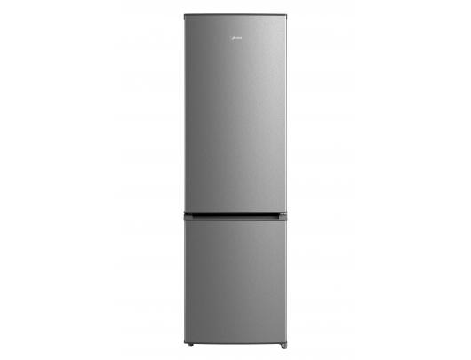 Šaldytuvas Midea MDRB380FGE02A, laisvai pastatomas, 180 cm, apačioje šaldiklis, 199 l, 71 l, automatinis atitirpinimas, klasė E, sidabrinis.
