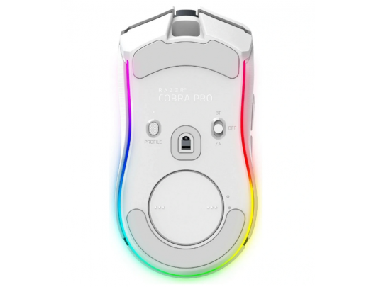 Pelė Razer Cobra Pro, belaidė/su laidu, 2.4 GHz, USB-C, balta