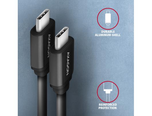 Kabelis AXAGON BUCM-CM10TB, Twister, USB Type-C, juodas