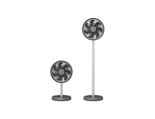 Ventiliatorius Duux Rize Flex, stovas, skersmuo 21 cm, greičių skaičius 4, svyravimas, 10 W, pilkas.
