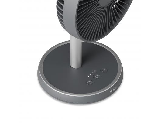 Ventiliatorius Duux Rize Flex, stovas, skersmuo 21 cm, greičių skaičius 4, svyravimas, 10 W, pilkas.