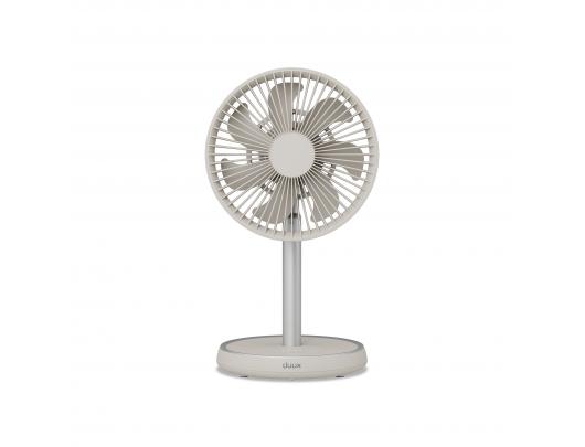 Ventiliatorius Duux Rize Flex, 21 cm skersmens, 4 greičiai, su oscilacija, 10 W, pilkšvai rudas.
