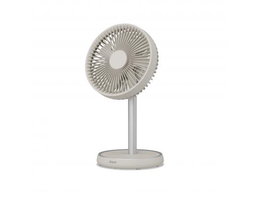 Ventiliatorius Duux Rize Flex, 21 cm skersmens, 4 greičiai, su oscilacija, 10 W, pilkšvai rudas.
