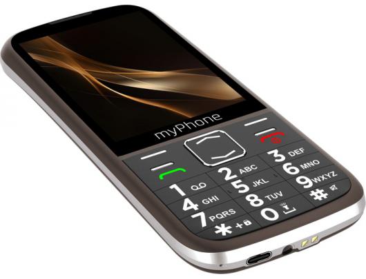 Telefonas myPhone Halo 4 Plus LTE, 3.5" IPS, 48 MB, 128 MB, Dual SIM, MicroSD, 3G, Bluetooth, pagrindinė kamera 2 MP, 2500 mAh, rudas.