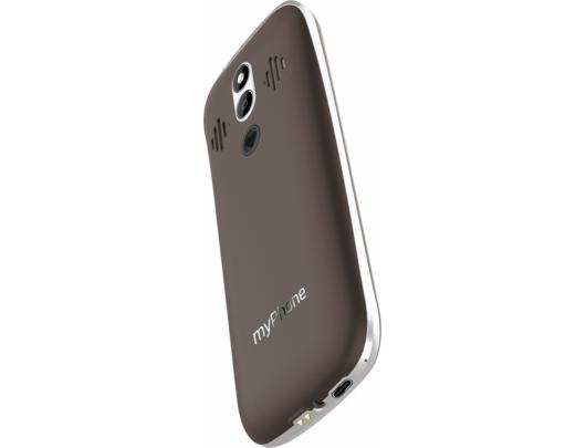 Telefonas myPhone Halo 4 Plus LTE, 3.5" IPS, 48 MB, 128 MB, Dual SIM, MicroSD, 3G, Bluetooth, pagrindinė kamera 2 MP, 2500 mAh, rudas.
