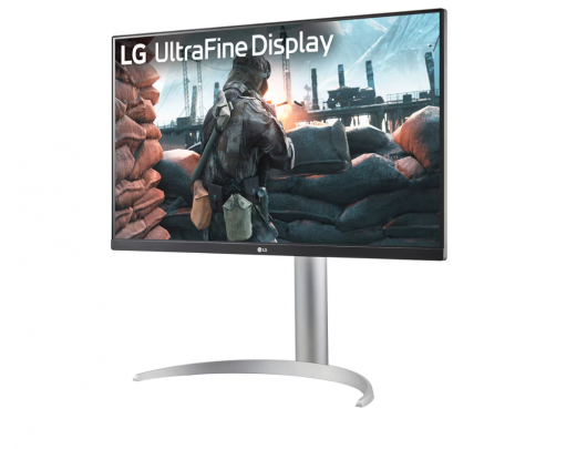 Monitorius LG UltraFine 27UP650K-W, IPS, 4K UHD (2160p) 3840x2160 60 Hz, 400 cd/m², 2xHDMI, DisplayPort, aukščio reguliavimas, pasukimas, pakreipimas.