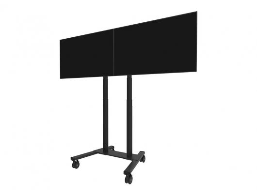 Grindų stovas Neomounts ADM-875BL2, reguliuojamas aukštis, 42-65", maksimali apkrova 40 kg, juodas