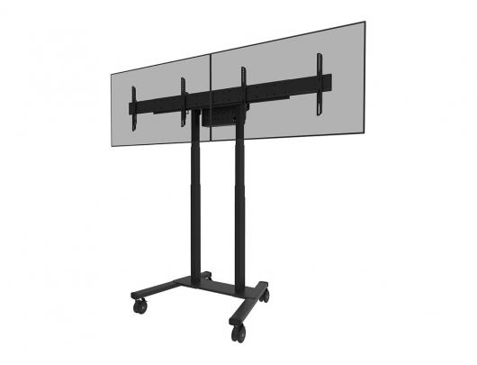 Grindų stovas Neomounts ADM-875BL2, reguliuojamas aukštis, 42-65", maksimali apkrova 40 kg, juodas