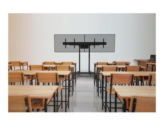 Grindų stovas Neomounts ADM-875BL2, reguliuojamas aukštis, 42-65", maksimali apkrova 40 kg, juodas