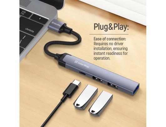 Jungčių stotelė ColorWay CW-HUB05, 4-in-1