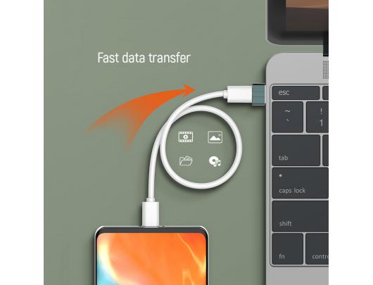 Adapteris ColorWay USB-A į Type-C, pilkas