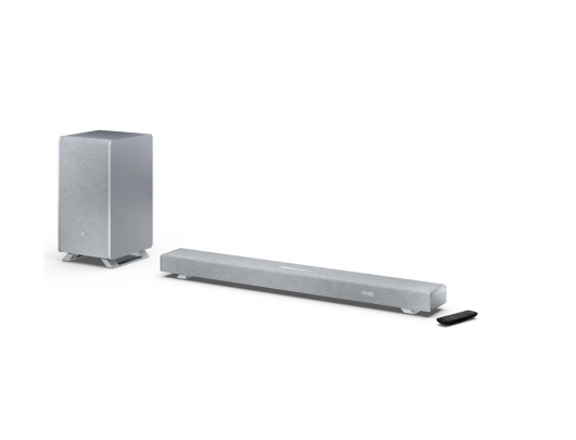 Garso sistema Sharp HT-SBW53121, 3.1.2 Dolby Atmos/DTS:X, 550 W, Bluetooth, belaidis žemų dažnių garsiakalbis, sidabrinė, belaidis ryšys
