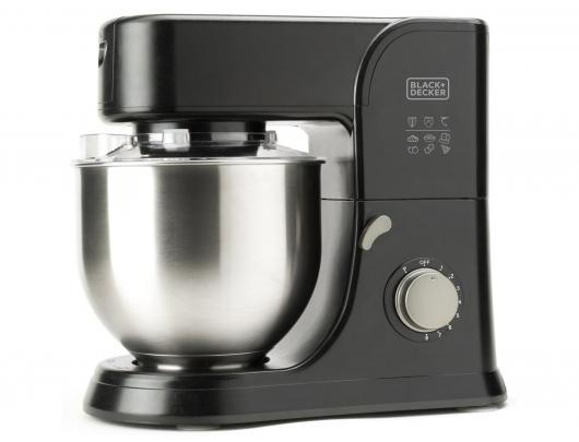 Virtuvinis kombainas Black & Decker ES9130080B, 1000 W, 8 greičio nustatymai, dubens talpa 5,2 litro, juoda