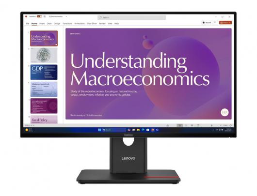 Monitorius Lenovo ThinkVision T24d-40, aukštis, pasukimas (rotacija), pakreipimas, garsiakalbiai