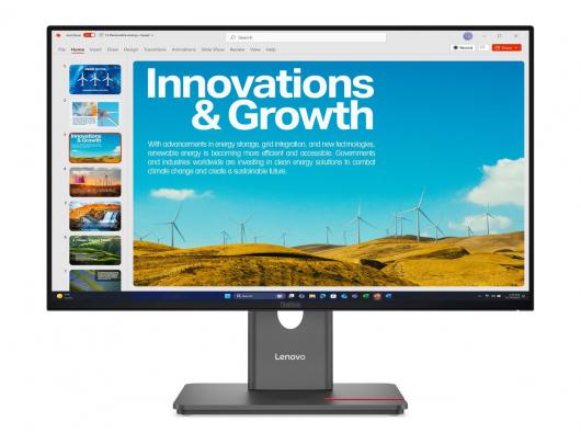 Monitorius Lenovo ThinkVision P24QD-40, IPS, QHD 2560x1440 120 Hz, HDMI, DisplayPort, USB-C, įmontuotas Ethernet.