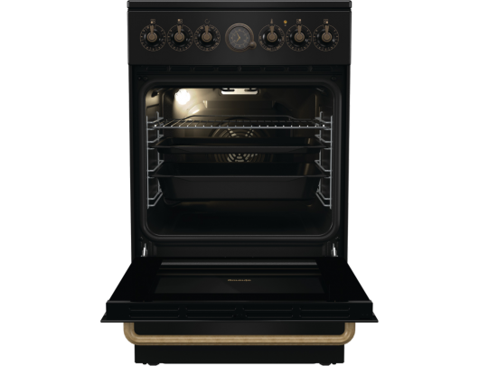 Viryklė Gorenje GECS5B70CLB, kaitlentė vitrokeraminė, orkaitė elektrinė, juoda.