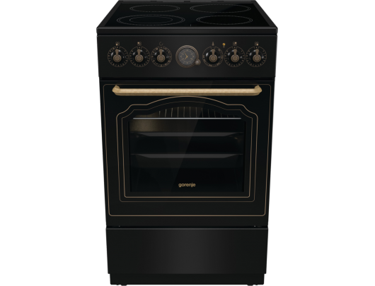 Viryklė Gorenje GECS5B70CLB, kaitlentė vitrokeraminė, orkaitė elektrinė, juoda.