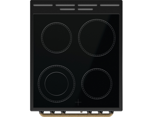 Viryklė Gorenje GECS5B70CLB, kaitlentė vitrokeraminė, orkaitė elektrinė, juoda.