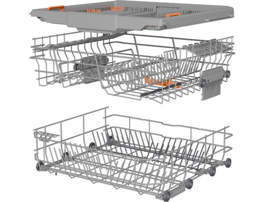 Indaplovė Gorenje GV16D5, pilnai integruota, plotis 59.8 cm, aukštis 81.6 cm, klasė D, Eco programa, talpa 16, juoda.