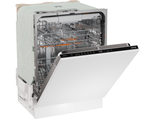 Indaplovė Gorenje GV16D5, pilnai integruota, plotis 59.8 cm, aukštis 81.6 cm, klasė D, Eco programa, talpa 16, juoda.
