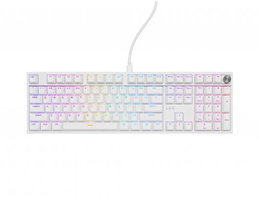 Klaviatūra Genesis Thor 404, mechaninė, laidinė, US, USB, Outemu Peach Silent, balta
