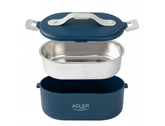 Šildoma pietų dėžutė Adler AD 4522, 0.8 L, plastikas/nerūdijantis plienas, mėlyna, su dangčiu