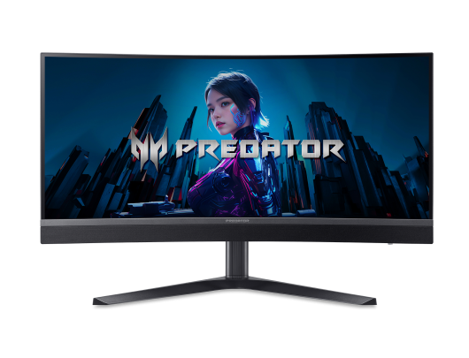 Monitorius Acer Predator X34 V3bmiiphuzx, 34 in, VA, UWQHD 3440x1440, 180 Hz, 1000 cd/m², 2xHDMI, DisplayPort, USB-C, aukščio reguliavimas, garsiakalbiai