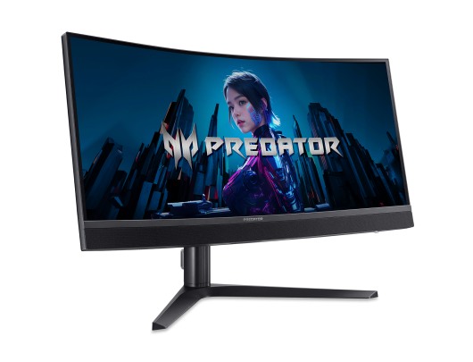 Monitorius Acer Predator X34 V3bmiiphuzx, 34 in, VA, UWQHD 3440x1440, 180 Hz, 1000 cd/m², 2xHDMI, DisplayPort, USB-C, aukščio reguliavimas, garsiakalbiai