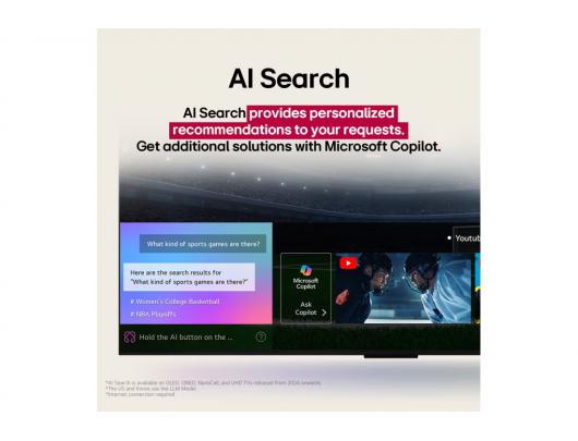 Televizorius LG 86QNED80A3A, 86" 218 cm 4K UHD (2160p) webOS