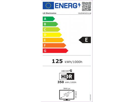Televizorius LG OLED83G51LW, 83" 211 cm 4K UHD (2160p) webOS