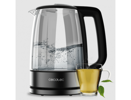 Virdulys Cecotec ThermoSense 340 Clear, elektrinis, 2200 W, 1.7 L, stiklinis, 360° pasukama bazė