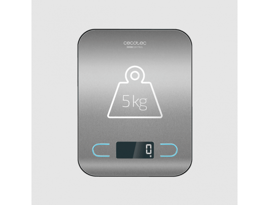 Virtuvės svarstyklės Cecotec CookControl, maksimali talpa 5 kg, gradacija 1 g, ekrano tipas LCD