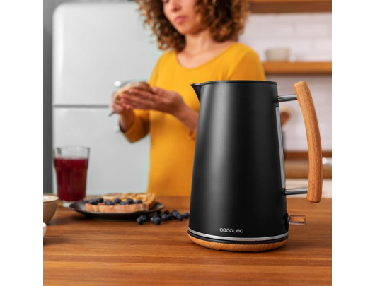 Virdulys Cecotec ThermoSense 400, elektrinis, 3000 W, 1.7 L, nerūdijantis plienas/BPA, 360° pasukama bazė, juodas.