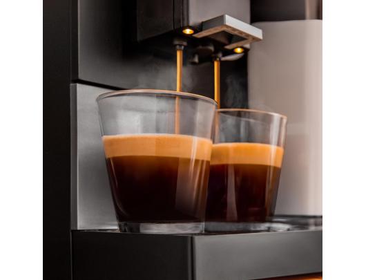 Kavos aparatas Cecotec Cremmaet Compactccino Connected, 19 barų pompos slėgis, įmontuotas pieno putų plakiklis, super-automatinis, juodas