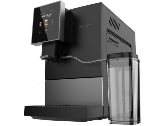 Kavos aparatas Cecotec Cremmaet Compactccino Connected, 19 barų pompos slėgis, įmontuotas pieno putų plakiklis, super-automatinis, juodas