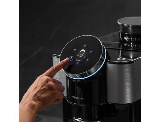 Kavos aparatas Cecotec Cremmaet Spin, 19 barų slėgio pompa, įmontuotas pieno putų plakiklis, super-automatinis, 1450 W
