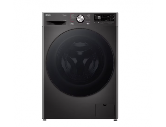 Skalbyklė-džiovyklė LG F4DR711S2BA, A/D, priekinis pakrovimas, 11 kg, 1400 RPM, 57x60 cm, TFT ekranas, džiovinimas 6 kg, garų funkcija, Wi-Fi, juoda.
