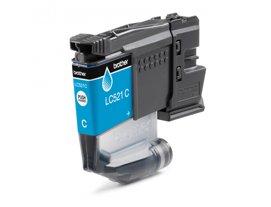 Rašalo kasetė Brother LC521C, 500 puslapių, žydra