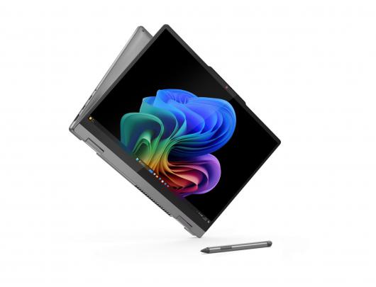 Nešiojamas kompiuteris Lenovo IdeaPad 5, 2-in-1, 14Q8X9 Touch, 14 WUXGA, Snapdragon X, X1-26-100/16GB/512GB/Qualcomm Adreno GPU/WIN11 Home/Nordic apšviesta klaviatūra, pilkas.