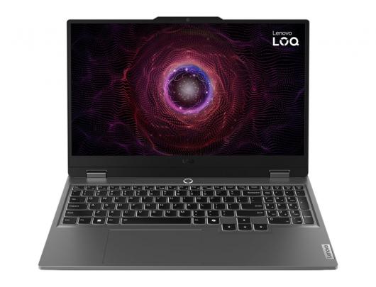 Nešiojamas kompiuteris Lenovo LOQ 15ARP9, 15.6 FHD AMD R7 7435HS/24GB/512GB/NVIDIA GF RTX 4050 6GB/WIN11 Home/Nordic apšviesta klaviatūra, pilkas